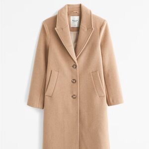 BNWT Abercrombie & Fitch Tan Wool Coat